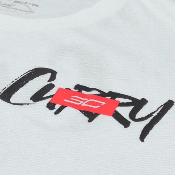 Under Armour UA Stephen Curry SC30 Stack Logo Tee 1342985-100 (White) - Picture 3 of 4